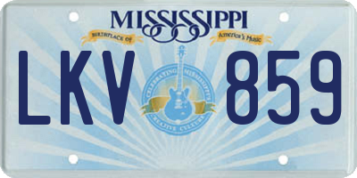 MS license plate LKV859