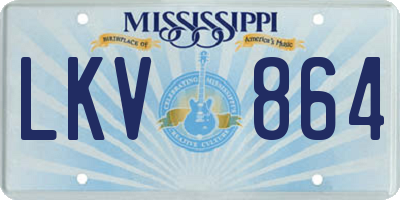 MS license plate LKV864