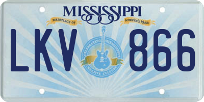 MS license plate LKV866