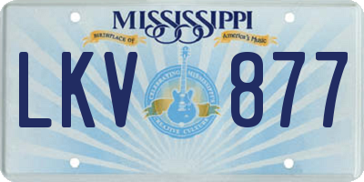 MS license plate LKV877