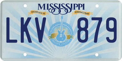 MS license plate LKV879