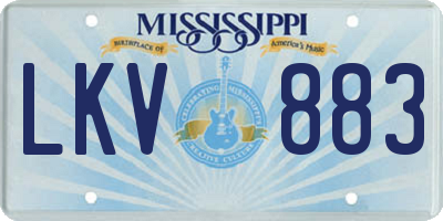 MS license plate LKV883