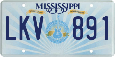 MS license plate LKV891