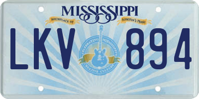 MS license plate LKV894