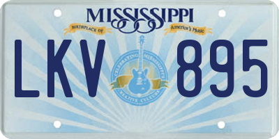 MS license plate LKV895