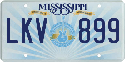 MS license plate LKV899