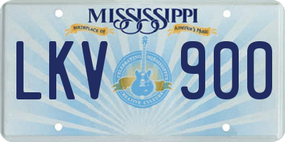 MS license plate LKV900