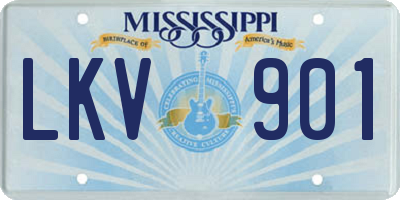 MS license plate LKV901