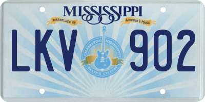 MS license plate LKV902
