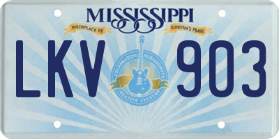 MS license plate LKV903