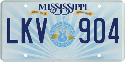 MS license plate LKV904