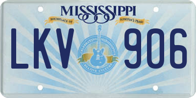 MS license plate LKV906