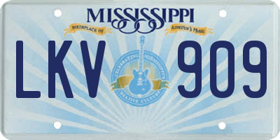 MS license plate LKV909