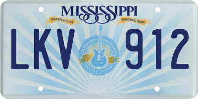 MS license plate LKV912