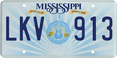 MS license plate LKV913