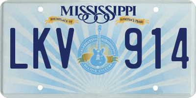 MS license plate LKV914