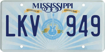 MS license plate LKV949
