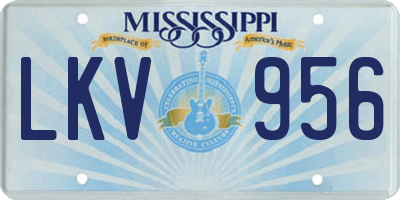 MS license plate LKV956