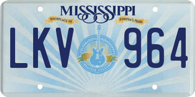 MS license plate LKV964