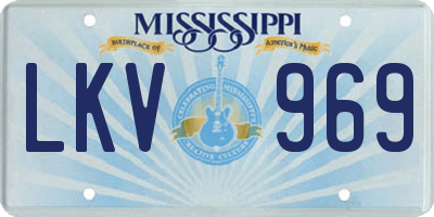 MS license plate LKV969