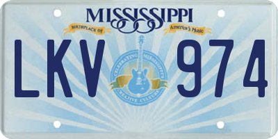 MS license plate LKV974