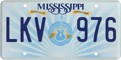 MS license plate LKV976