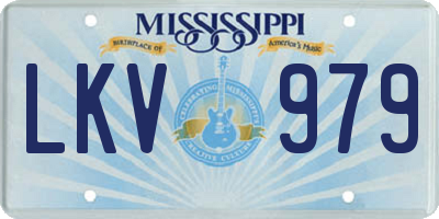 MS license plate LKV979