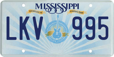 MS license plate LKV995