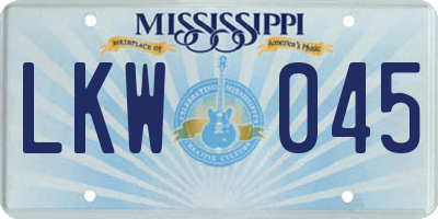 MS license plate LKW045