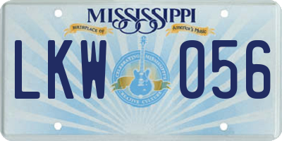 MS license plate LKW056