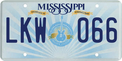 MS license plate LKW066