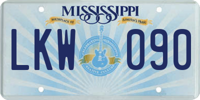 MS license plate LKW090