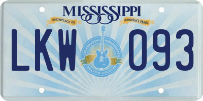 MS license plate LKW093