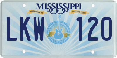 MS license plate LKW120