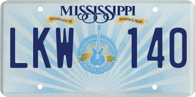 MS license plate LKW140