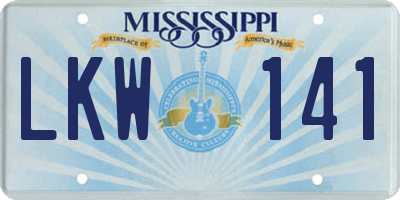 MS license plate LKW141