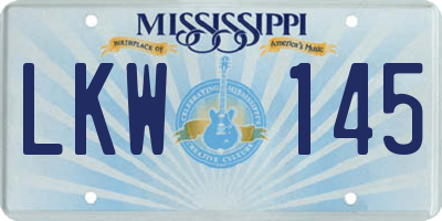 MS license plate LKW145