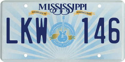 MS license plate LKW146