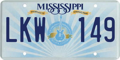 MS license plate LKW149