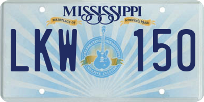 MS license plate LKW150
