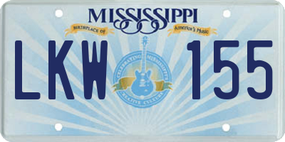 MS license plate LKW155