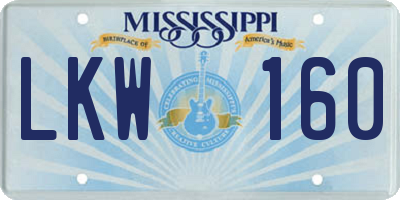 MS license plate LKW160