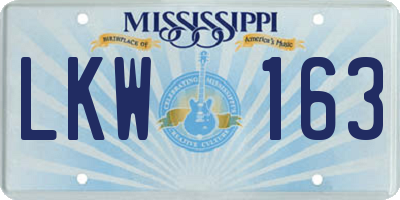 MS license plate LKW163
