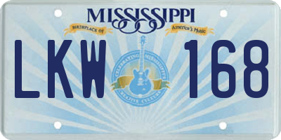 MS license plate LKW168