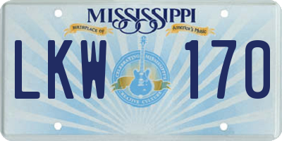 MS license plate LKW170