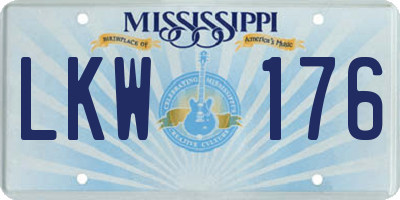 MS license plate LKW176