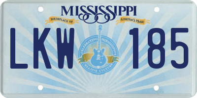 MS license plate LKW185