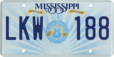 MS license plate LKW188