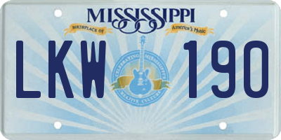 MS license plate LKW190