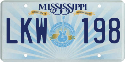 MS license plate LKW198